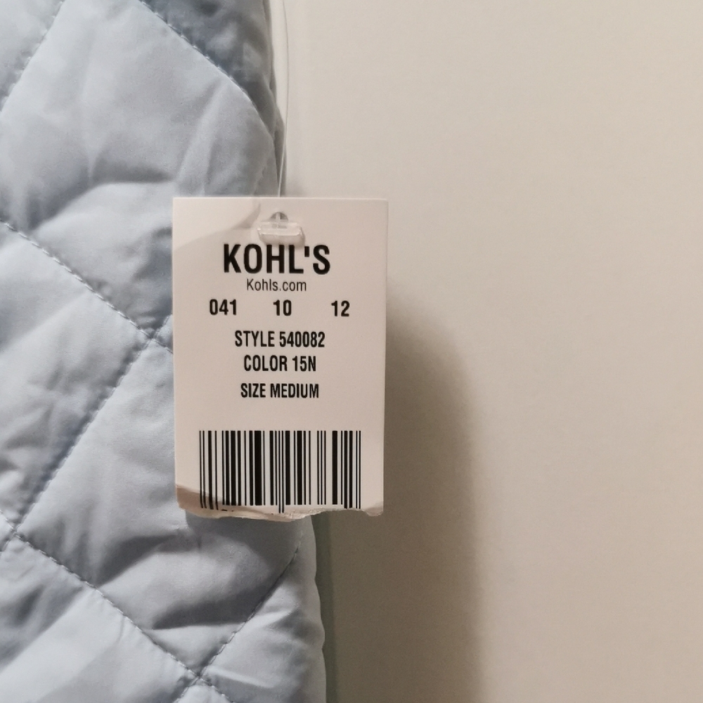 Lands' End Light Blue Quilted Vest - Picture 4 of 7